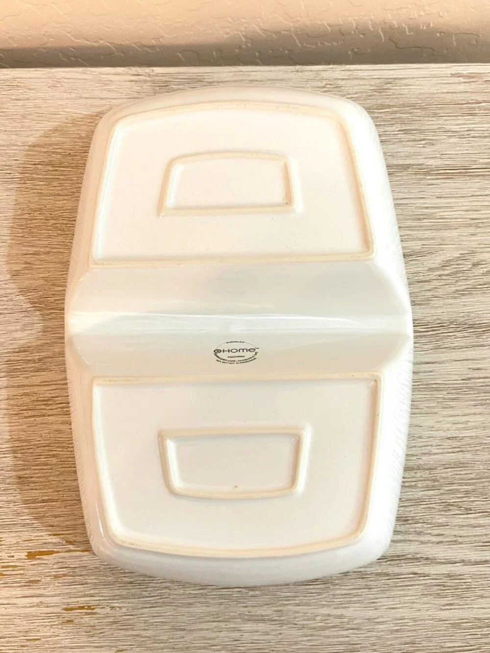 Target Home Divided Serving Dish 2 Section Serving Bowl White Porcelain